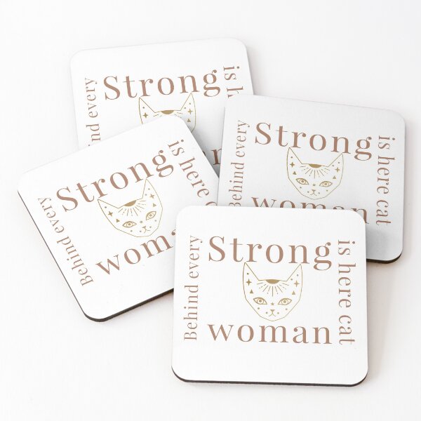 Item preview, Behind Every Strong Woman Is Her Cat, Gift for her, Funny Tee Gifts  designed and sold by Special-Art1.