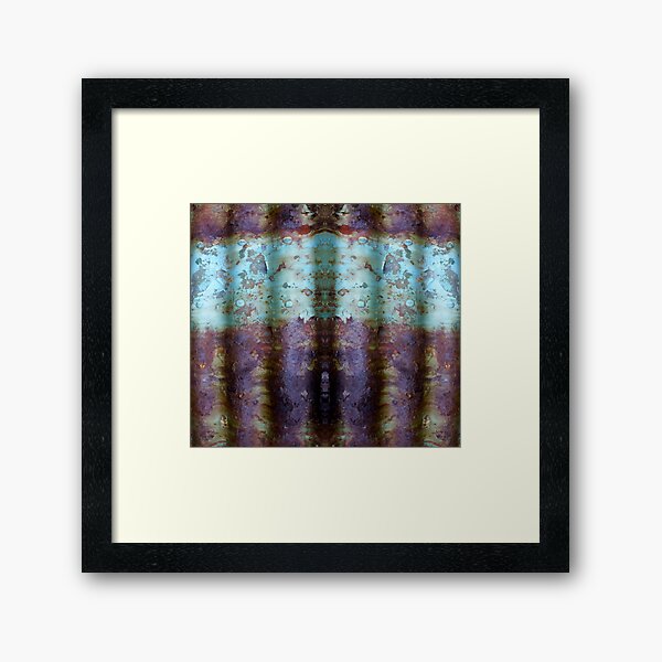 Corrugated Abstract in Purple and Blue - by Avril Thomas Framed Art Print
