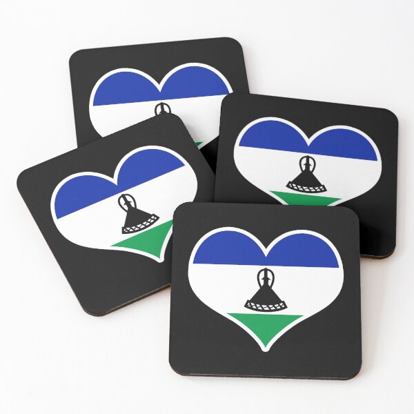 Item preview, Lesotho Flag Heart designed and sold by PKHalford.
