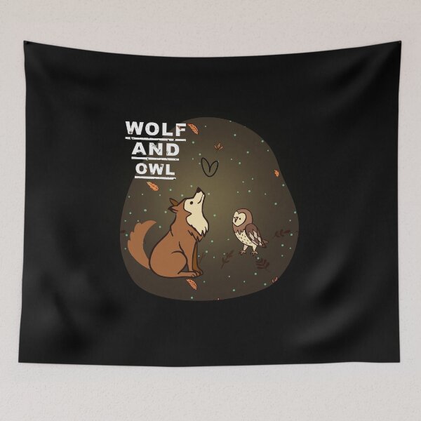 Item preview, Wolf and owl - lovers animals wolf and owl,  designed and sold by JawadBaali.
