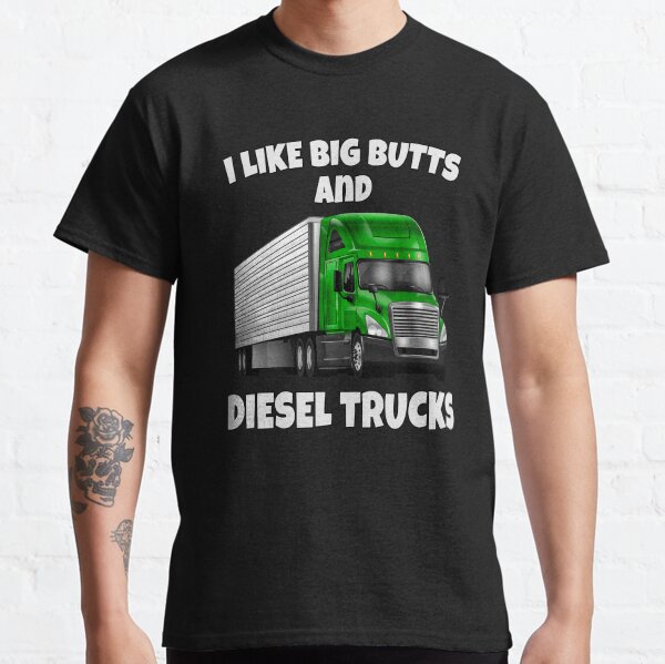 Vista previa del artículo con la obra «Big Rig Trucker Me gustan los traseros grandes y los camiones diésel», diseñado y vendido por fantasticdesign.