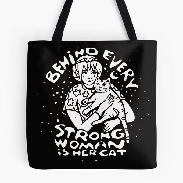 Item preview, Behind every strong woman is her cat designed and sold by DarrriaDesign.