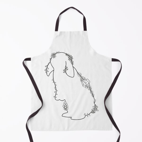 Item preview, Cute Minimalist Holland Lop Bunny with Floral Pattern designed and sold by ChillCozyCorner.