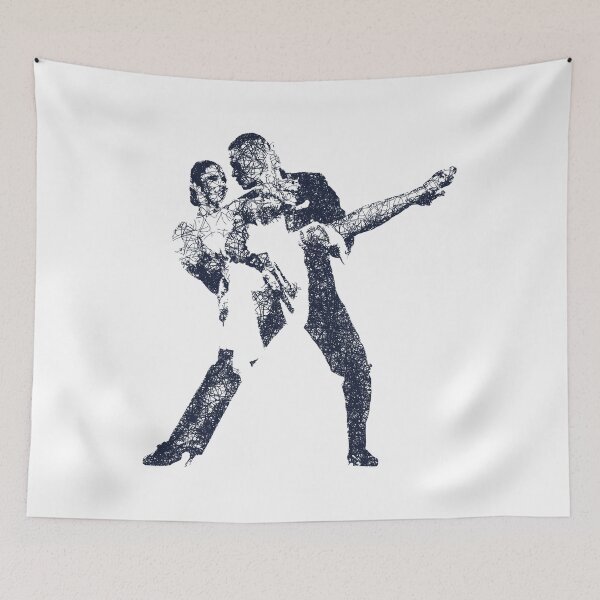 Item preview, Dance couple 2 - Blue ink designed and sold by WietskeWelten.