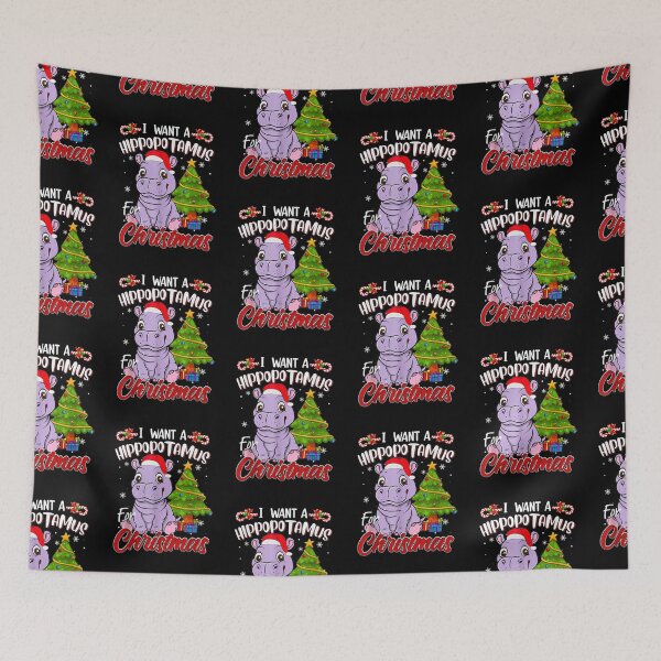 Item preview, I WANT A HIPPOPOTAMUS FOR CHRISTMAS, ANIMAL CUTE T-SHIRT designed and sold by IMAGE-T-SHIRTS.
