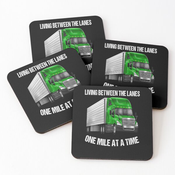 Item preview, Big Rig Trucker Living Between The Lanes One Mile At A Time designed and sold by fantasticdesign.