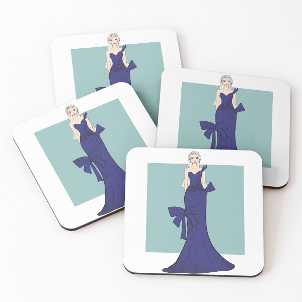 Artikelvorschau, blaues Cocktailkleid Mode Illustration modernen Stil entworfen und verkauft von tenkenryujin.