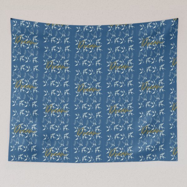 Item preview, Absolutely Stunning image of birds reminding you to dream, makes a fantastic cushion for any bed. designed and sold by AnneLouiseArt.