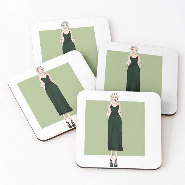 Artikelvorschau, Einfache grüne Kleid-Modeillustration im minimalistischen Stil entworfen und verkauft von tenkenryujin.