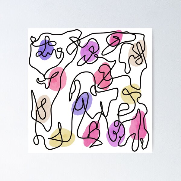 Item preview, cute line modern art designed and sold by tenkenryujin.