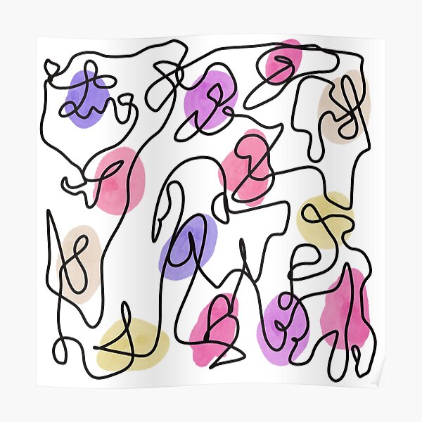 "cute line modern art" Poster for Sale by tenkenryujin Redbubble