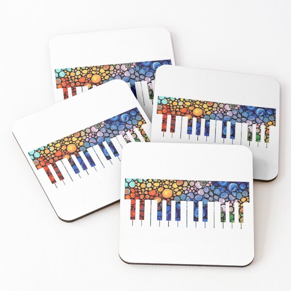 Item preview, Mosaic Music Colorful Piano Art by Sharon Cummings designed and sold by Sharon Cummings Art.