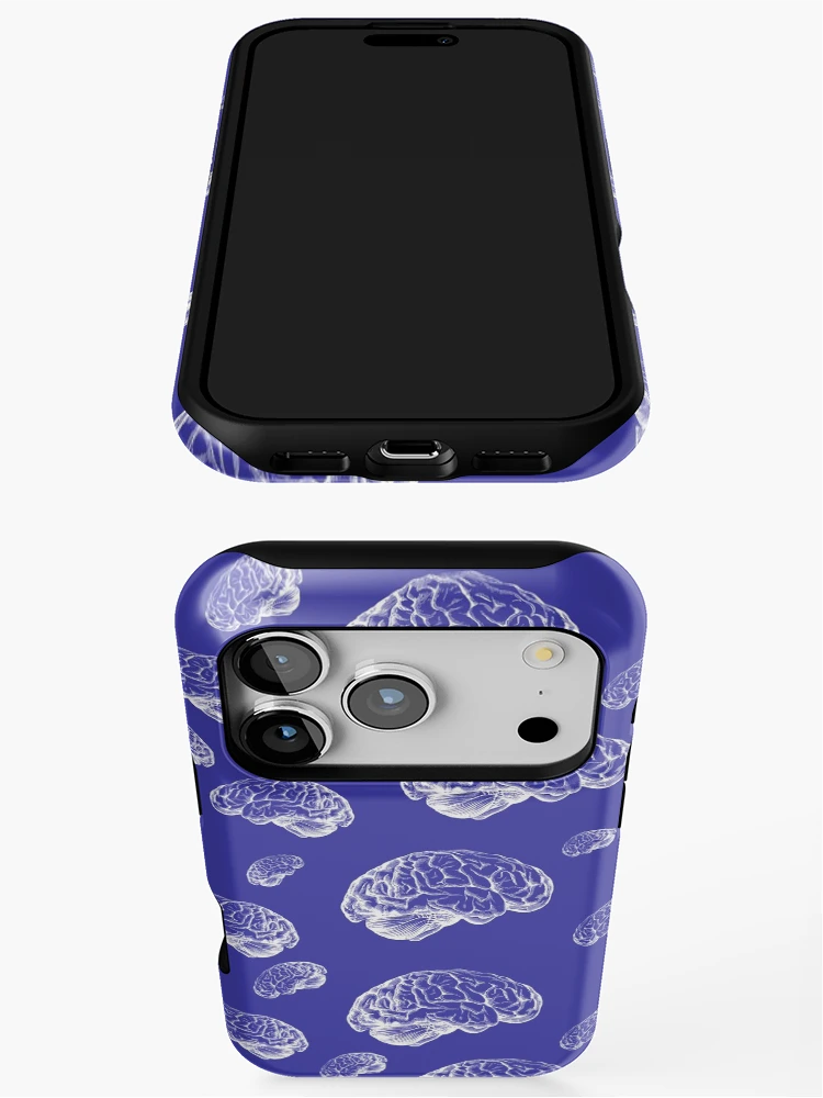 Thumbnail 3 of 4, iPhone Case, Brain Pattern designed and sold by Cardinal Designs.