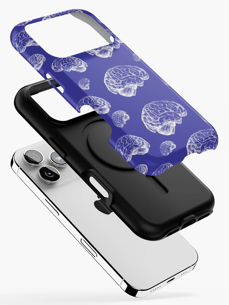 Thumbnail 2 of 4, iPhone Case, Brain Pattern designed and sold by Cardinal Designs.