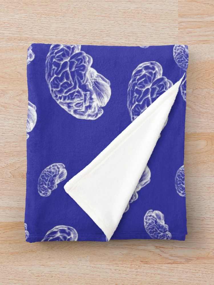 Thumbnail 3 of 6, Throw Blanket, Brain Pattern designed and sold by Cardinal Designs.