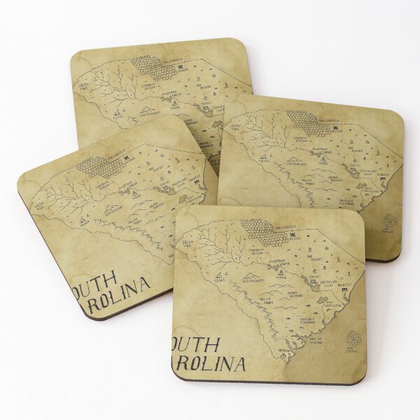 Item preview, South Carolina as a fantasy map designed and sold by aldayuan.