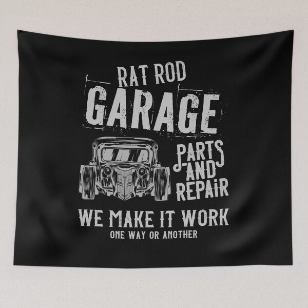Artikelvorschau, Rat Rod Garage Wir machen es möglich entworfen und verkauft von TheCrazyBear.