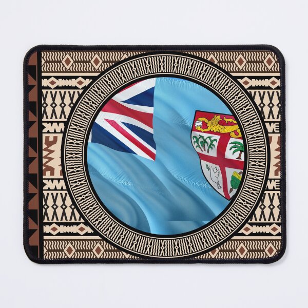 Item preview, Fiji Flag Masi Print Authentic Tapa designed and sold by HueyFiji.