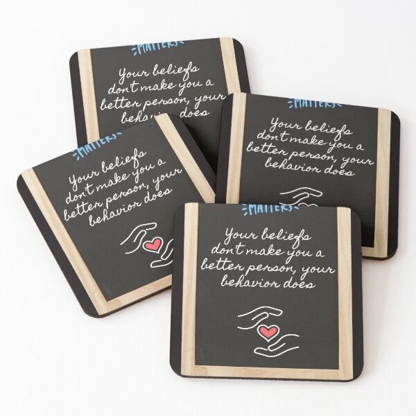 Item preview, Kindness Beliefs Behavior Quote designed and sold by Felicity-K.