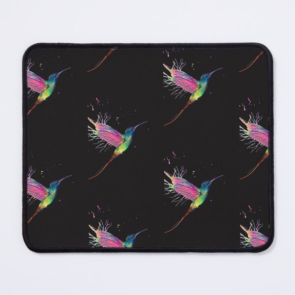 Item preview, Beautiful hand painted rainbow humming bird with inks, this design is unique bold and the perfect gift. It is original with splashes of paint that gives it the wow factor.  designed and sold by AnneLouiseArt.