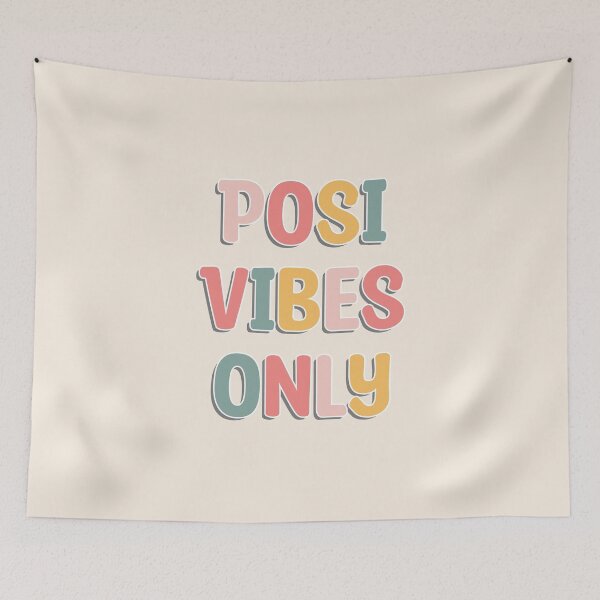 Item preview, Posi Vibes Only - Cute colorful text designed and sold by TheMajesticGoat.