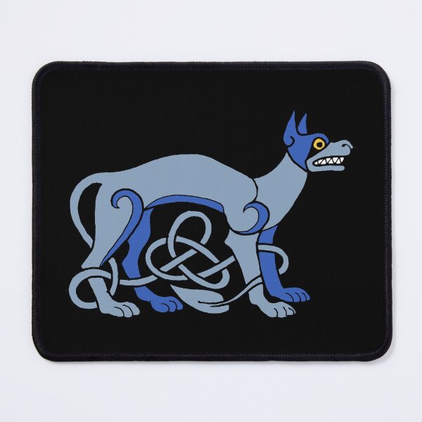 Item preview, Medieval Art Celtic Knot Blue Hound Or Dog designed and sold by Cat Lady Designs.