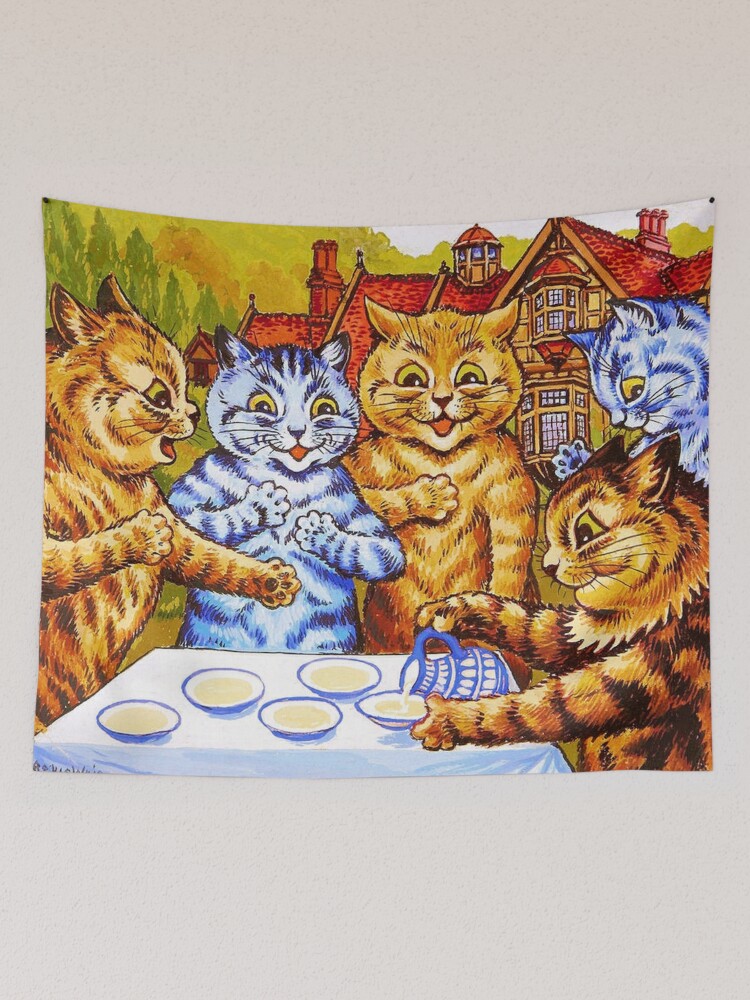 A Kittens Christmas Party by Louis Wain: Fine art print