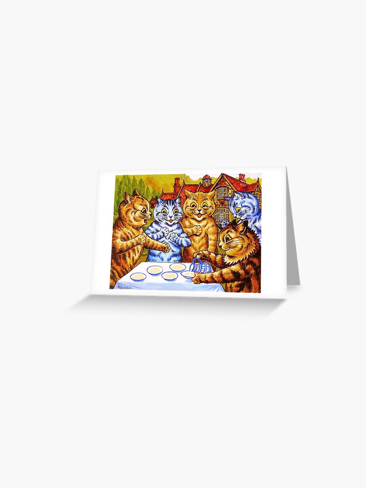 Louis Wain Christmas Santa Greeting Card for Sale by