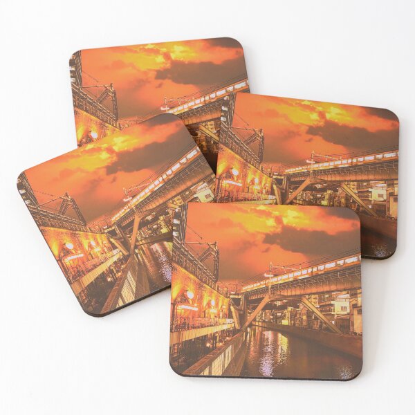 Item preview, Tokyo Cityscape with Canal and Train designed and sold by AuthenticJPN.
