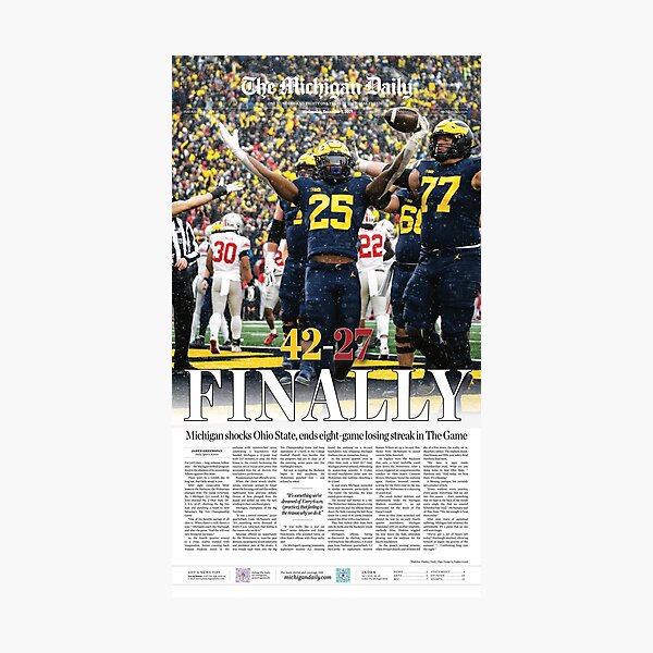 Aperçu de l'œuvre 12/1 La couverture quotidienne du Michigan créée et vendue par michigan-daily.