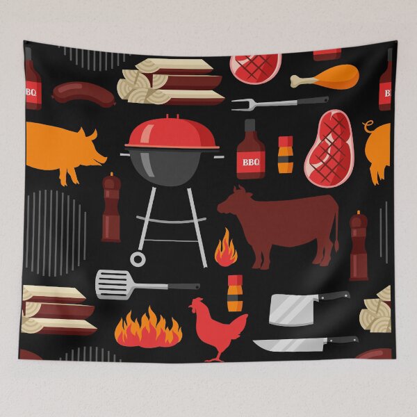 Item preview, Barbeque Style Tapestries and Throw Blankets designed and sold by VikeLite81.