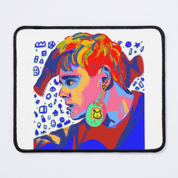Item preview, awsten knight rainbow tamagotchi portrait (square) designed and sold by mol842.