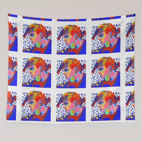 Item preview, awsten knight rainbow tamagotchi portrait (square) designed and sold by mol842.