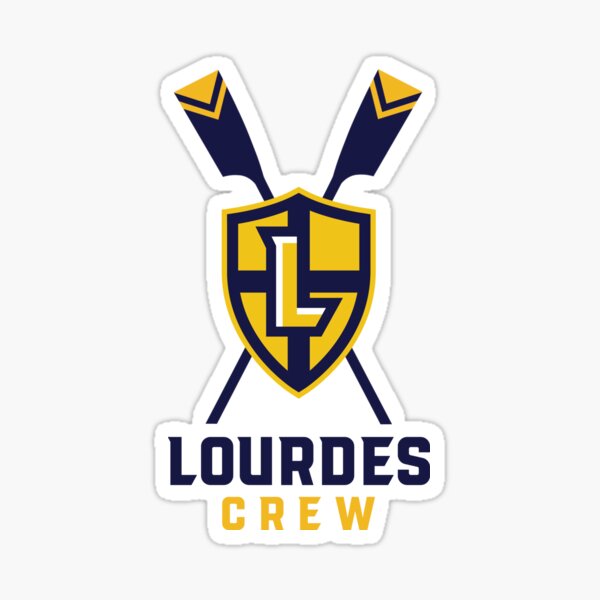 Lourdes Crew Double Oars and Shield Sticker