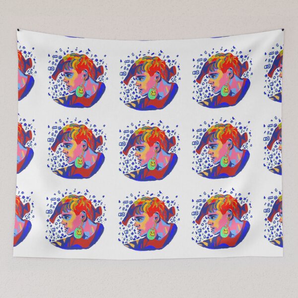 Item preview, awsten knight rainbow tamagotchi portrait (round) designed and sold by mol842.
