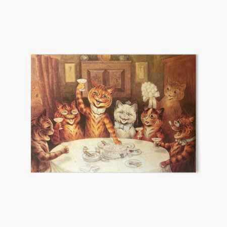 Louis Wain Colorful Cats Art Board Print for Sale by raybondesigns