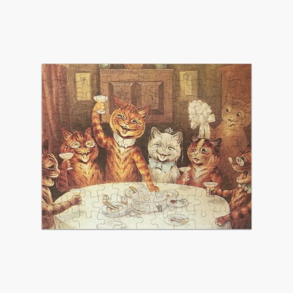 Cat Print Louis Wain Cats Vintage Art The Wedding Breakfast Jigsaw