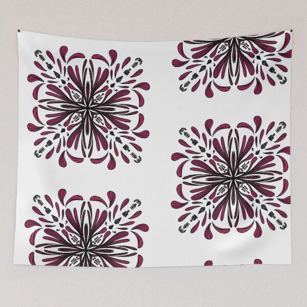 Item preview, colorful doodle flower pattern  designed and sold by tenkenryujin.