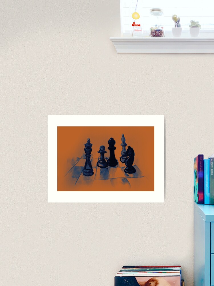Chess pieces, colorful watercolor painting Art Board Print for Sale by  oanaunciuleanu