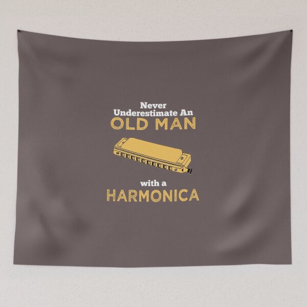 Item preview, Never Underestimate An Old Man With A Harmonica designed and sold by AlwaysAwesome.
