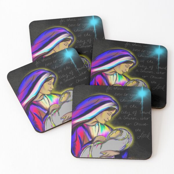 Item preview, Pop Art Nativity Scene: Mary & Baby Jesus   designed and sold by ShenaLeonard.