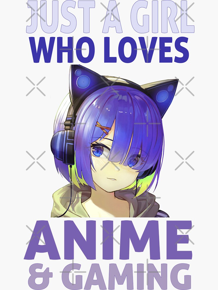 Anime Gaming Cute Anime Girl' Sticker