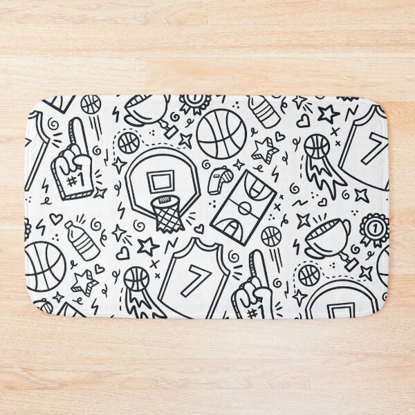 Item preview, Basketball doodles designed and sold by RaquelDeneth.