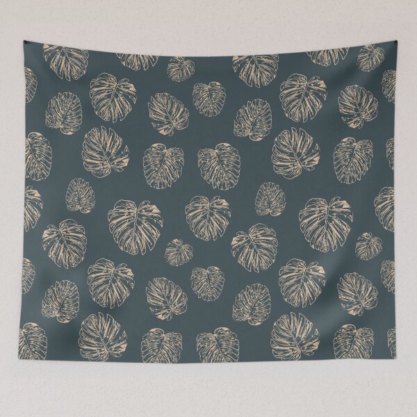 Item preview, Gold monstera leaf seamless pattern designed and sold by tamongg14.