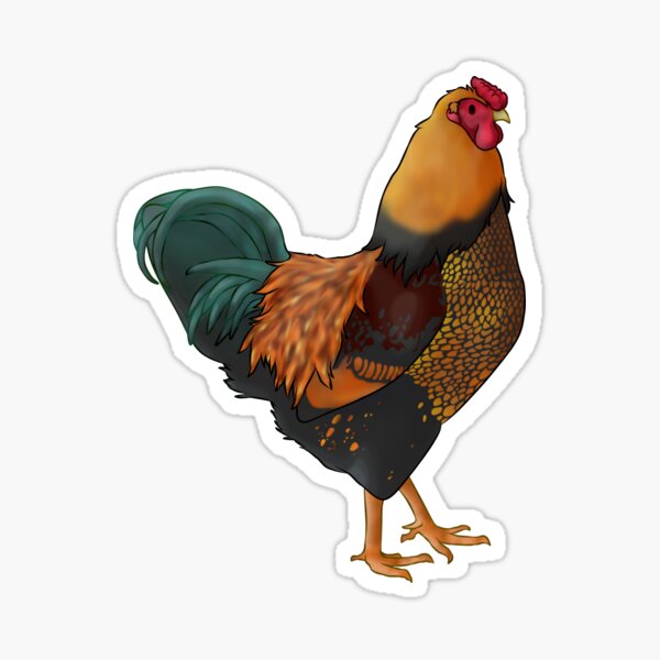 Item preview, Gold Laced Wyandotte Rooster designed and sold by Clucky-Designs.