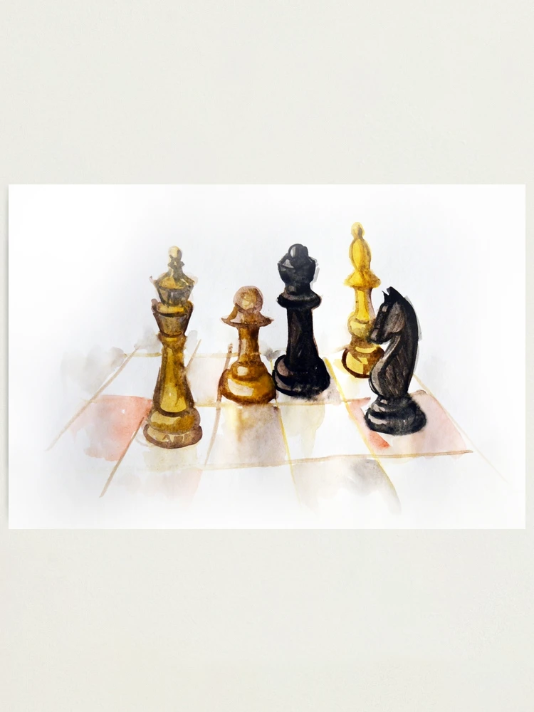 Strategic Game Of Chess 3d Rendered Chess Board And Clock On Blue