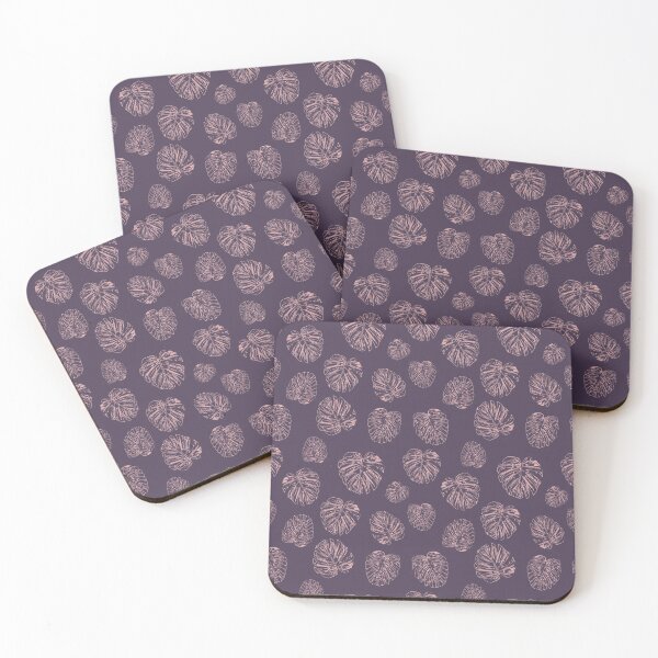 Item preview, Purple monstera leaf seamless pattern designed and sold by tamongg14.