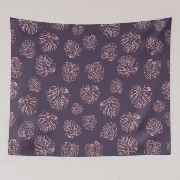 Item preview, Purple monstera leaf seamless pattern designed and sold by tamongg14.