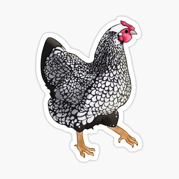 Item preview, Silver Laced Wyandotte Hen designed and sold by Clucky-Designs.