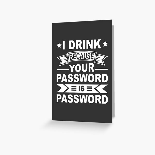 Password Greeting Cards for Sale